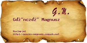 Göncző Magnusz névjegykártya